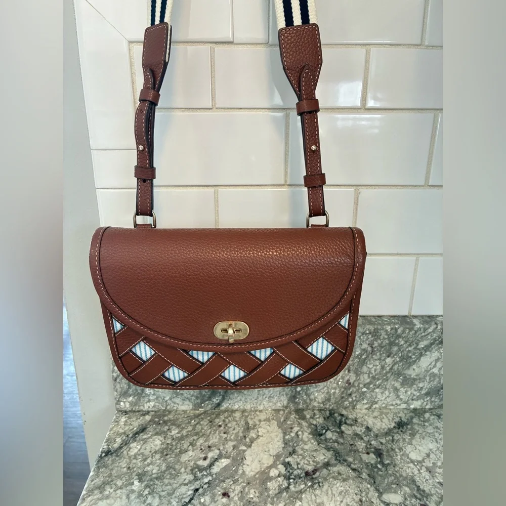 Draper James Brown and White Crossbody Bag - Picture 4 of 15